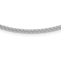 Load image into Gallery viewer, Sterling Silver Rhodium-plated Woven with 2in. ext Necklace
