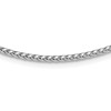 Sterling Silver Rh-plated Polished Braid with 2in. ext Necklace