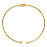 Load image into Gallery viewer, Sterling Silver Gold-plated Polished Opal Cuff Bracelet
