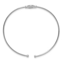 Load image into Gallery viewer, Sterling Silver RH-plated Polished Opal Cuff Bracelet
