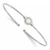 Sterling Silver RH-plated Polished Opal Cuff Bracelet