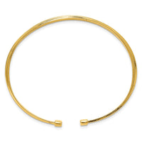 Load image into Gallery viewer, Sterling Silver Gold-plated Polished and Textured Cuff Bracelet
