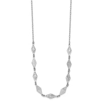 Load image into Gallery viewer, SS Rh-plated Polished and Scratch Finish with 1in ext. Necklace
