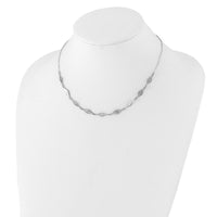 Load image into Gallery viewer, SS Rh-plated Polished and Scratch Finish with 1in ext. Necklace
