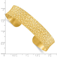 Load image into Gallery viewer, Sterling Silver Gold-tone Textured Bangle
