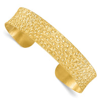 Load image into Gallery viewer, Sterling Silver Gold-tone Textured Bangle
