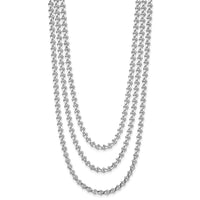 Load image into Gallery viewer, Sterling Silver Rh-plated Polished 3-Strand w/1.5in ext. Necklace
