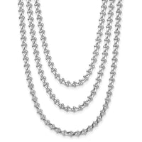 Load image into Gallery viewer, Sterling Silver Rh-plated Polished 3-Strand w/1.5in ext. Necklace
