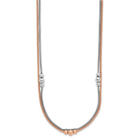 Load image into Gallery viewer, Sterling Silver Rhodium and Rose-tone w/1.75in ext. Necklace
