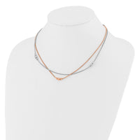 Load image into Gallery viewer, Sterling Silver Rhodium and Rose-tone w/1.75in ext. Necklace
