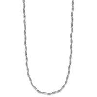 Load image into Gallery viewer, Sterling Silver Rh-plated Polished Twisted w/2in. ext. Necklace

