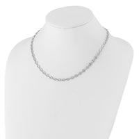 Load image into Gallery viewer, Sterling Silver Rhodium-plated Square Link w/2in ext. Necklace
