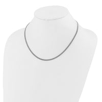 Load image into Gallery viewer, Sterling Silver RH-plt Polish 3-Strand Beaded w/2in ext. Necklace
