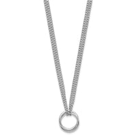 Load image into Gallery viewer, Sterling Silver RH-plt Multi-Strand Circles w/ 2in ext. Necklace
