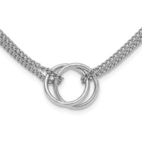 Load image into Gallery viewer, Sterling Silver RH-plt Multi-Strand Circles w/ 2in ext. Necklace
