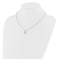 Load image into Gallery viewer, Sterling Silver Rh-plated Polished Arrowhead w/1in ext. Necklace

