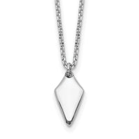 Load image into Gallery viewer, Sterling Silver Rh-plated Polished Arrowhead w/1in ext. Necklace
