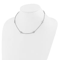 Load image into Gallery viewer, Sterling Silver Rhodium-plated Polished Suns w/1in ext. Necklace
