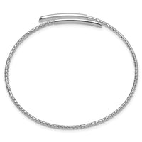Load image into Gallery viewer, Sterling Silver Rhodium-plated Polished Bypass Cuff Bangle
