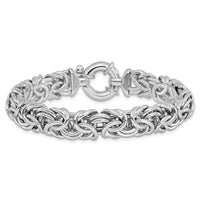 Load image into Gallery viewer, Sterling Silver RH-plated Fancy Link Bracelet

