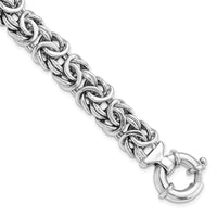 Load image into Gallery viewer, Sterling Silver RH-plated Fancy Link Bracelet
