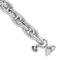 Load image into Gallery viewer, Sterling Silver Rhodium-plated 7.5in Link Bracelet
