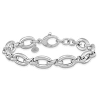 Load image into Gallery viewer, Sterling Silver RH-plt Polished Fancy Link w/.25in ext. Bracelet
