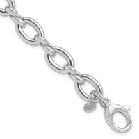 Load image into Gallery viewer, Sterling Silver RH-plt Polished Fancy Link w/.25in ext. Bracelet
