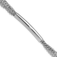 Load image into Gallery viewer, Sterling Silver Rhodium-plt Multi-strand Bar w/1in ext. Bracelet

