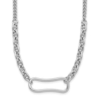 Load image into Gallery viewer, Sterling Silver Rhodium-plated with 2in ext. Necklace

