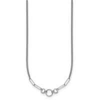 Load image into Gallery viewer, Sterling Silver Rh-plated 2-Strand w/1.75in ext. Fancy Necklace
