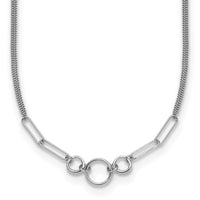 Load image into Gallery viewer, Sterling Silver Rh-plated 2-Strand w/1.75in ext. Fancy Necklace
