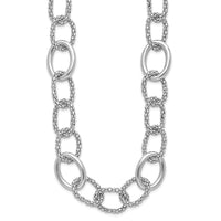 Load image into Gallery viewer, Sterling Silver Rhodium-plated Fancy Link with 2in ext. Necklace
