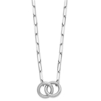 Load image into Gallery viewer, Sterling Silver Rhodium-plated Fancy Link w/1.75in ext. Necklace
