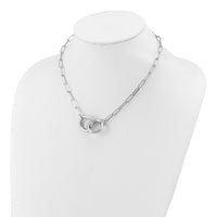 Load image into Gallery viewer, Sterling Silver Rhodium-plated Fancy Link w/1.75in ext. Necklace
