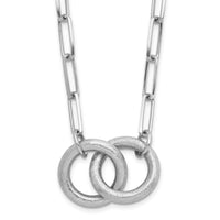 Load image into Gallery viewer, Sterling Silver Rhodium-plated Fancy Link w/1.75in ext. Necklace
