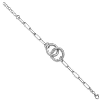 Load image into Gallery viewer, Sterling Silver Rhod-plated Fancy Link with 1.25in ext. Bracelet
