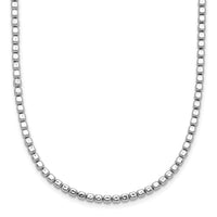 Load image into Gallery viewer, Sterling Silver Rhodium-plated Beaded with 2in ext. Necklace
