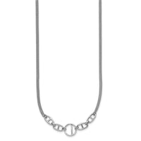Load image into Gallery viewer, Sterling Silver Rh-plt Polish 2-strand Fancy w/1.75in ext Necklace
