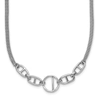 Load image into Gallery viewer, Sterling Silver Rh-plt Polish 2-strand Fancy w/1.75in ext Necklace
