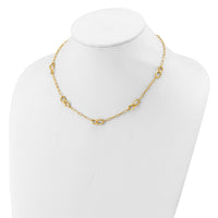 Load image into Gallery viewer, Sterling Silver Gold-plated Fancy Link with 1in ext. Necklace
