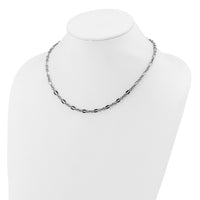 Load image into Gallery viewer, Sterling Silver Rhodium-plated w/Enamel Link w/2in ext. Necklace
