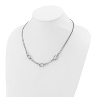 Load image into Gallery viewer, Sterling Silver Rhodium-plated Fancy Link with 2in ext. Necklace
