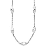 Load image into Gallery viewer, Sterling Silver Rhodium-plated Polished with 1.5in ext. Necklace
