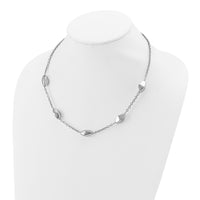 Load image into Gallery viewer, Sterling Silver Rhodium-plated Polished with 1.5in ext. Necklace
