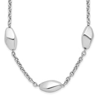 Load image into Gallery viewer, Sterling Silver Rhodium-plated Polished with 1.5in ext. Necklace
