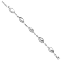 Load image into Gallery viewer, Sterling Silver Rhodium-plated Polished with .75in ext. Bracelet
