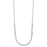 Load image into Gallery viewer, Sterling Silver Rhodium-plated CZ with 2in ext. Necklace
