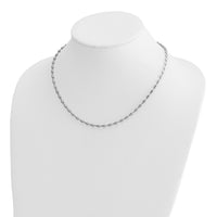 Load image into Gallery viewer, Sterling Silver RH-plated Polished 16in w/2in ext. Necklace
