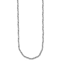 Load image into Gallery viewer, SS RH-plated Polish/Texture Braided w/1.5in ext. Necklace
